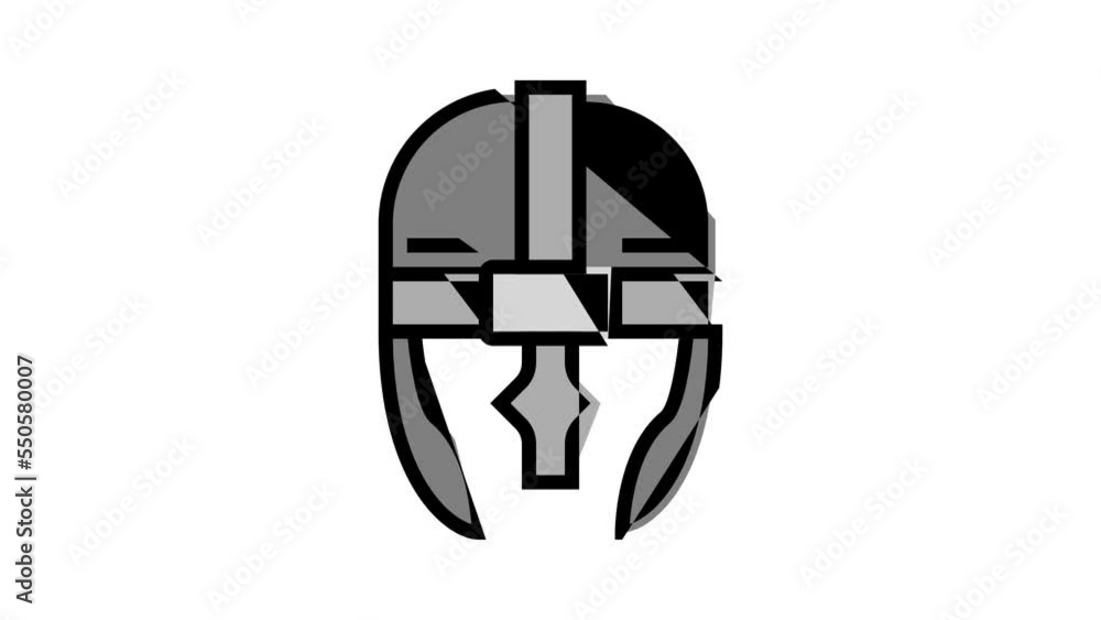 helmet viking soldier color icon animation helmet viking soldier color icon animation