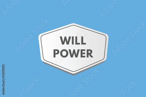 will power Button. will power Sign Icon Label Sticker Web Buttons 