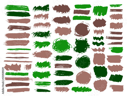 Gouache sketch brush stroke vector group. Hand drawn inkblot streak sumi shapes. Splotch blot sale sticker background pack. Brushstroke acrylic stains drawing.