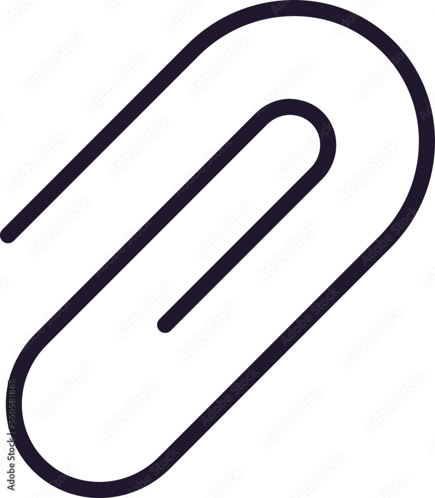 Interface and internet sign. Vector simple minimalistic isolated symbols in line style. Editable strokes. Vector line icon of paperclip Interface and internet sign. Vector simple minimalistic isolated symbols in line style. Editable strokes. Vector line icon of paperclip