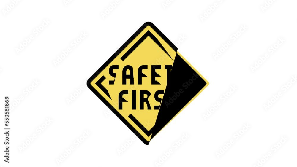 safety road sign color icon animation safety road sign color icon animation