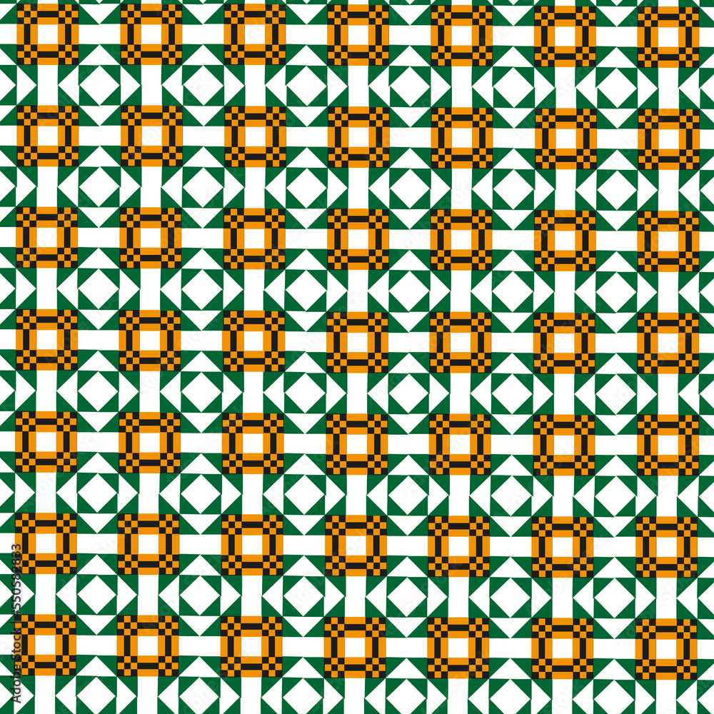 Geometric seamless pattern. Used for printing on fabric, packaging, wallpaper.