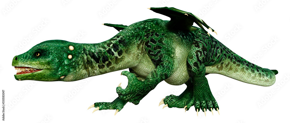 3D Rendering Fairy Tale Dragon on White 3D Rendering Fairy Tale Dragon on White