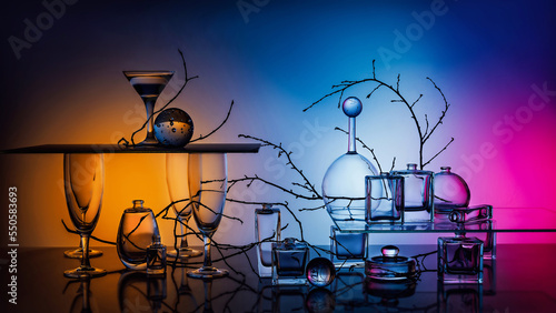 still life with bottles