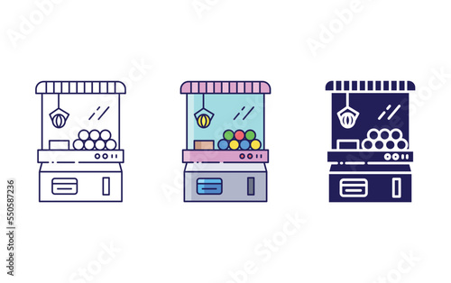 Toy Machine line and glyph icon, vector illustration