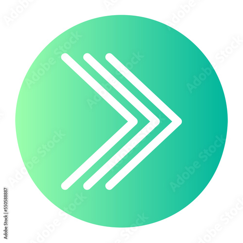right arrow gradient icon