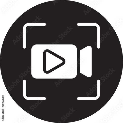 video recorder glyph icon