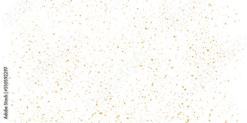 Gold Glitter Texture Isolated On White. Amber Particles Color. Celebratory Background. Golden Explosion Of Confetti. Design Element. Digitally Generated Image. Vector Illustration, Eps 10.