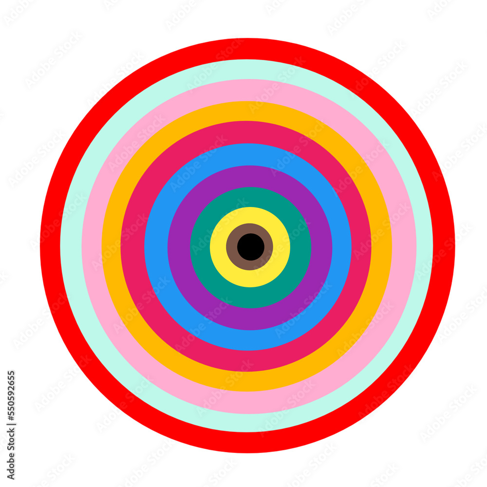 Basic geometrical shapes in gradient color