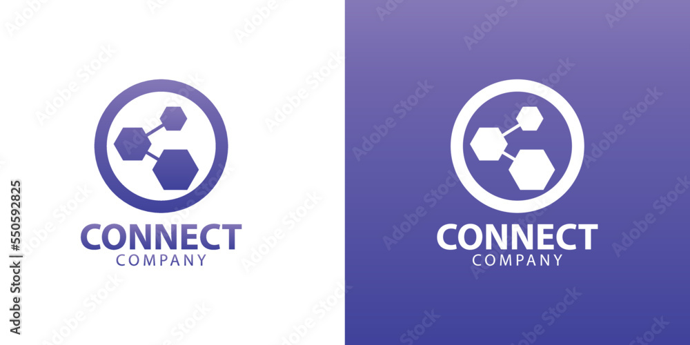 connect company logo template minimalist connect company logo template minimalist