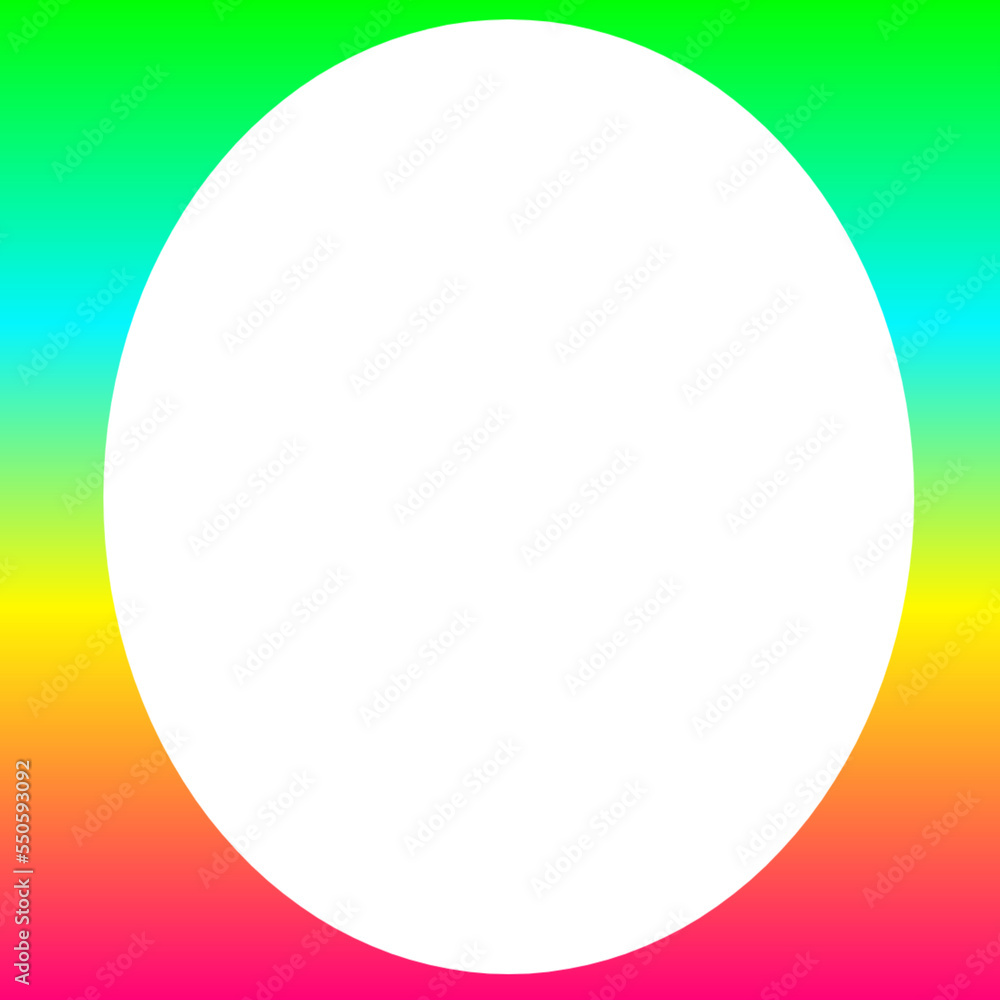 Circle shape frame on gradient green, yellow, blue, and red color Circle shape frame on gradient green, yellow, blue, and red color