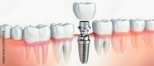 Dental surgery. Tooth implant photo