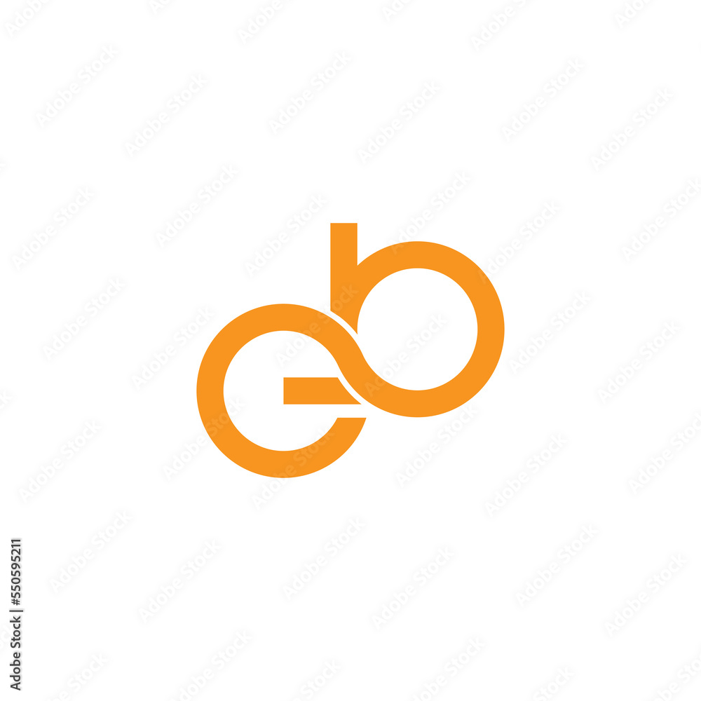 letter eb loop curve geometric logo vector letter eb loop curve geometric logo vector
