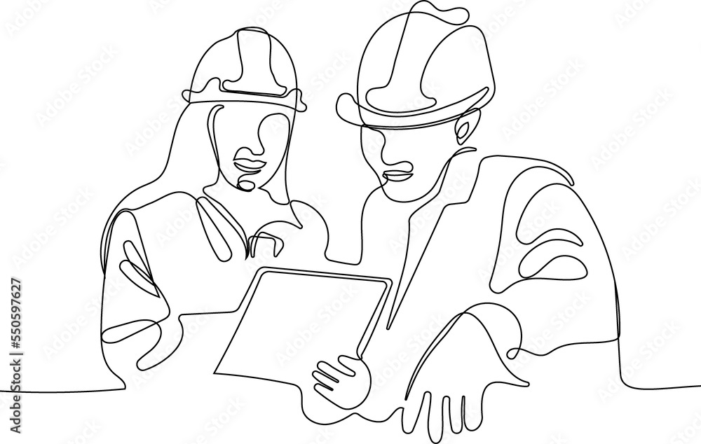 Construction manager and engineer working on building site Construction manager and engineer working on building site