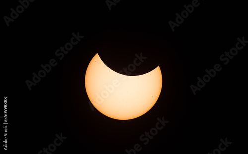 Partial solar eclipse from October 25th, 2022.