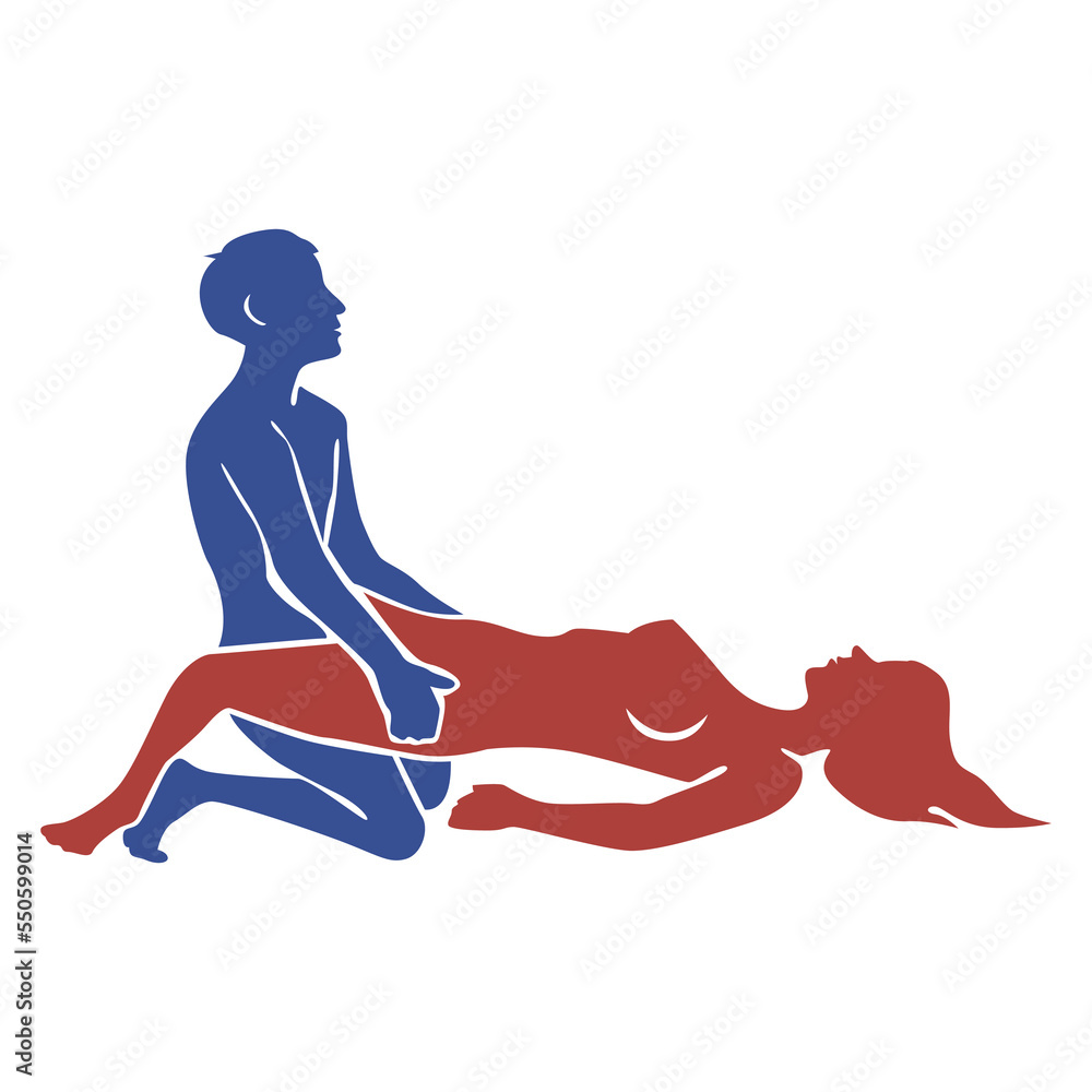 kamasutra Pose of the Kamasutra. Is the guy on his knees? girl on the back. Vector  illustration Stock ベクター | Adobe Stock