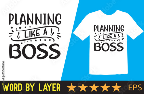 Planner vector t shirt design