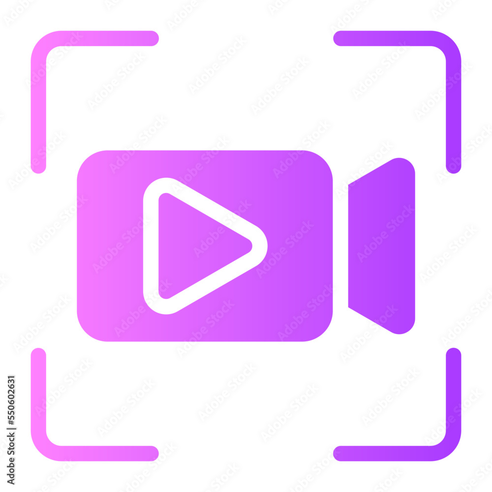 video recorder gradient icon video recorder gradient icon