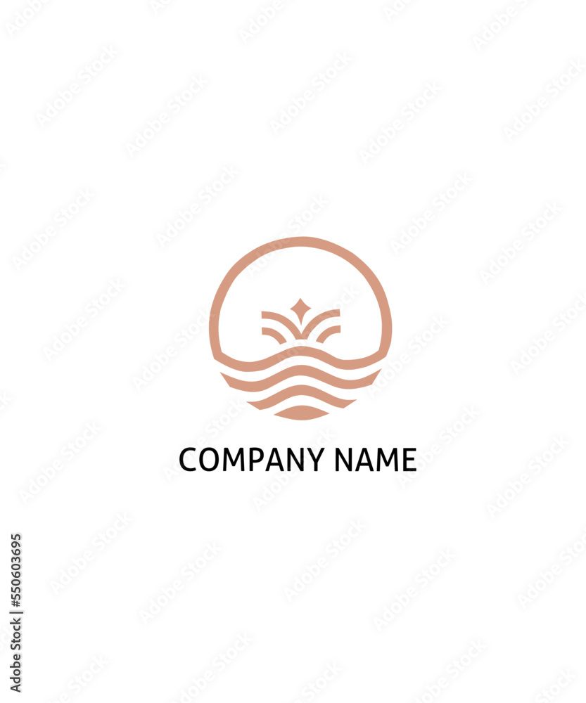 Modern fountain logo Modern fountain logo
