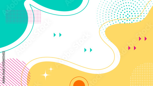Funky 90s memphis background. Abstract hipster shapes and funky geometric patterns, 1980s pop backdrop vector illustration set. Background fashionable trendy, graphic creative geometric