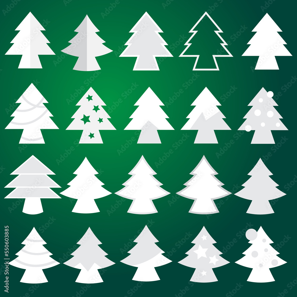 Cute paper christmas tree set Cute paper christmas tree set