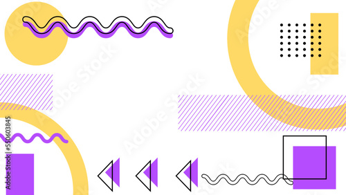 Abstract Colorful Memphis Art Background
