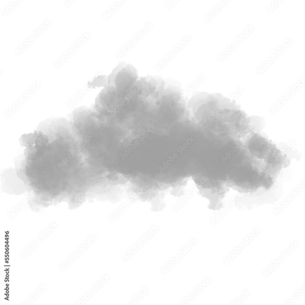 gray cloud illustration without background, you can make your design