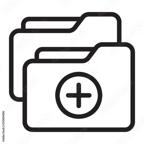 add folder line icon