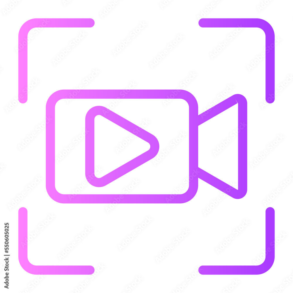 video recorder gradient icon video recorder gradient icon