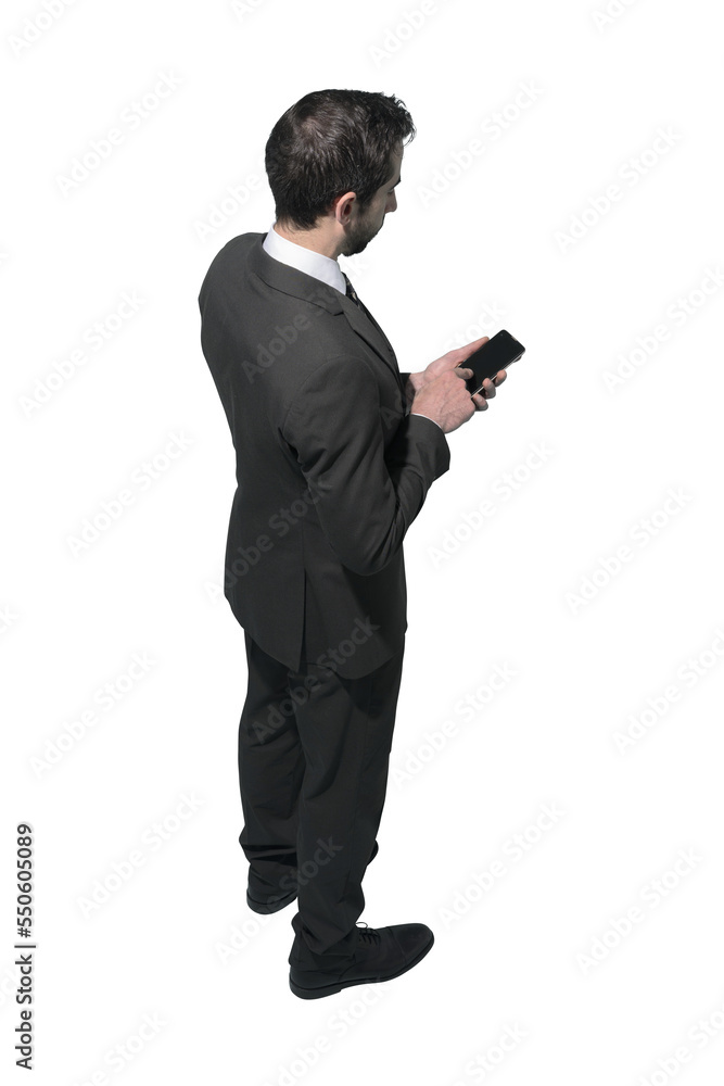 Corporate businessman using a smartphone Corporate businessman using a smartphone