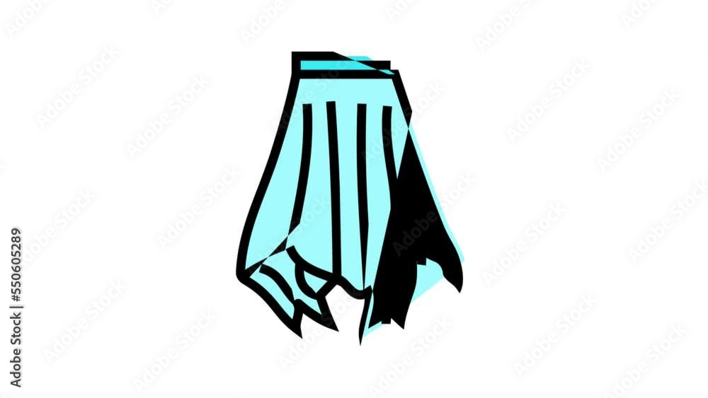 handkerchief skirt color icon animation handkerchief skirt color icon animation