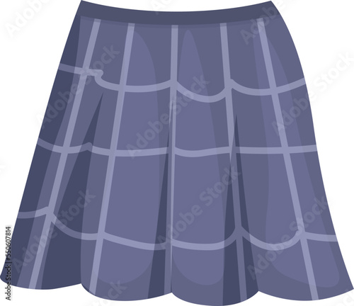 Striped line skirt icon cartoon vector. Mini woman. Party clothing