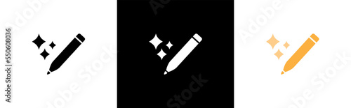 Edit icon. coloring pen symbol. filter effect signs, vector illustration