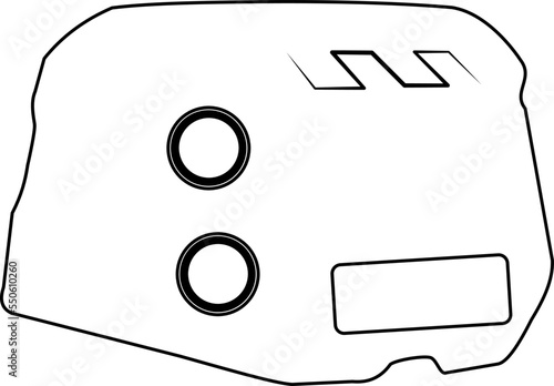 Car engine cover top graphic