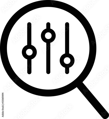 detailed advanced search icon vector