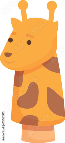 Giraffe doll icon cartoon vector. Play sock. Show stage
