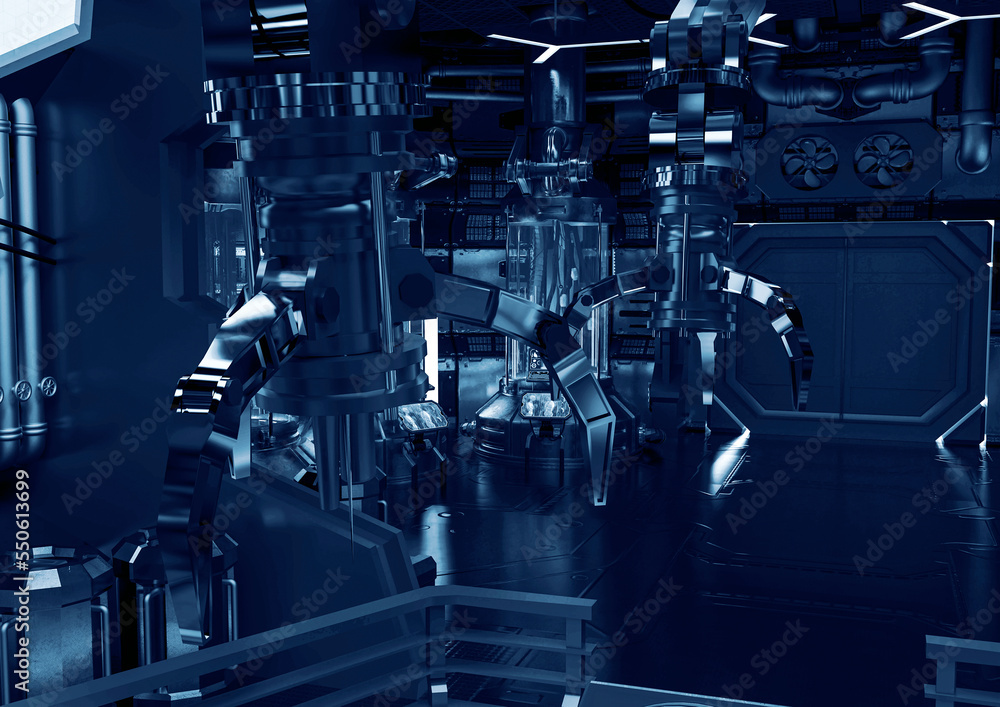 Fototapeta premium close up on claw on the mothership cryo lab