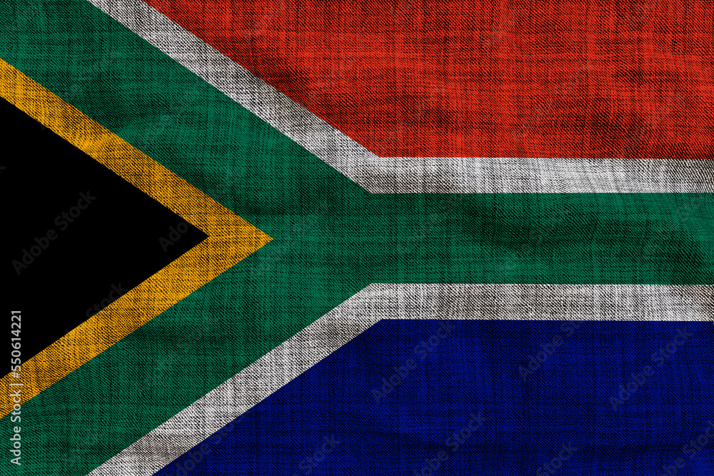 National flag of South Africa. Background  with flag of South Africa
