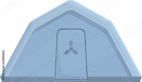 Metal shelter icon cartoon vector. Bomb bunker. Safe base