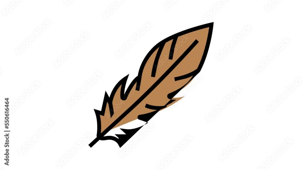goose feather soft fluffy color icon animation goose feather soft fluffy color icon animation
