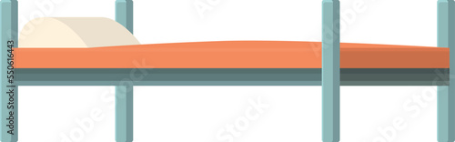 Bomb shelter bed icon cartoon vector. Metal laboratory. Control side