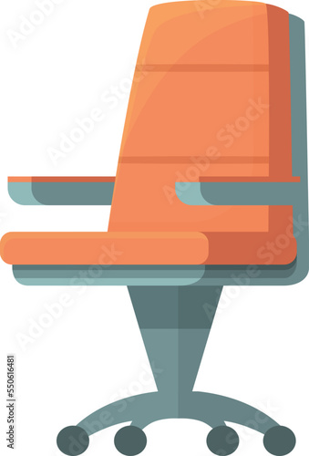 Bomb shelter chair icon cartoon vector. Metal lab. Interior safe