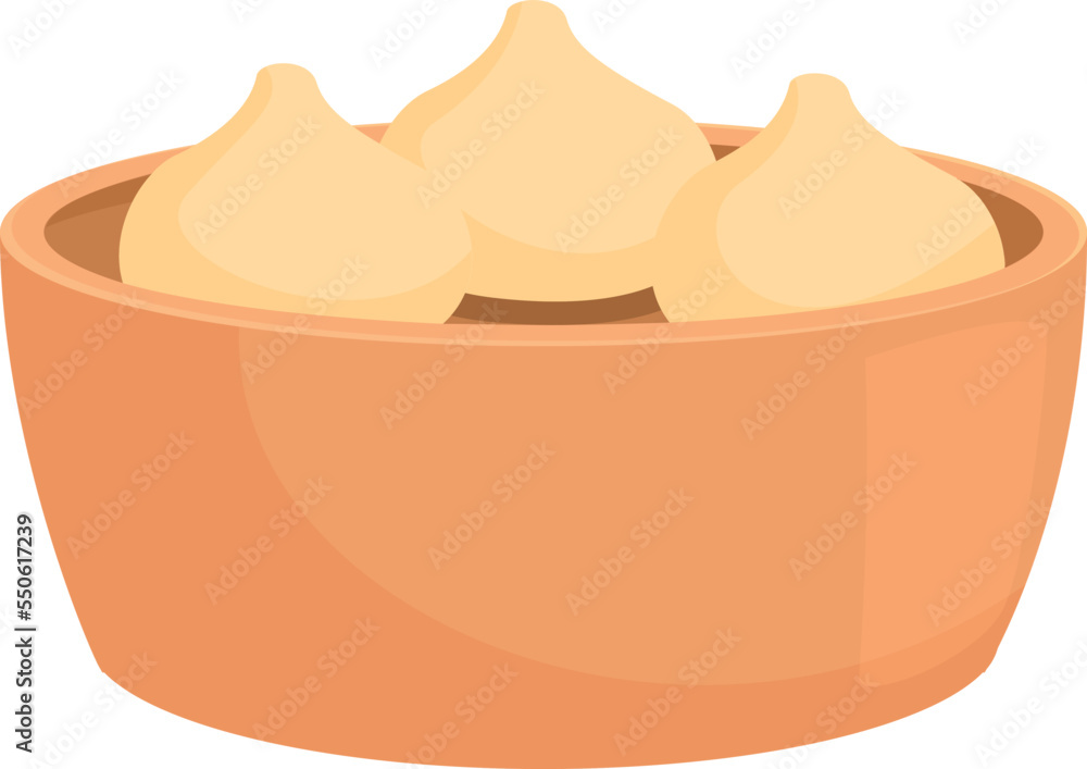 Dumpling icon cartoon vector. Chinese food. Holiday festive Dumpling icon cartoon vector. Chinese food. Holiday festive