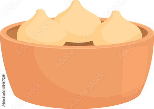 Dumpling icon cartoon vector. Chinese food. Holiday festive
