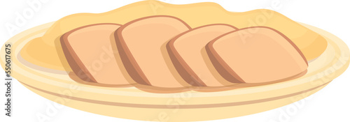 Cutted meat icon cartoon vector. Chinese food. China fish