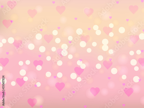 Abstract love background with pastel colors pattern and hearts. Vector illustration