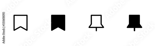 Wallpaper Mural Tag label bookmark sign and pin icon flat modern collection instagram save button symbol Torontodigital.ca