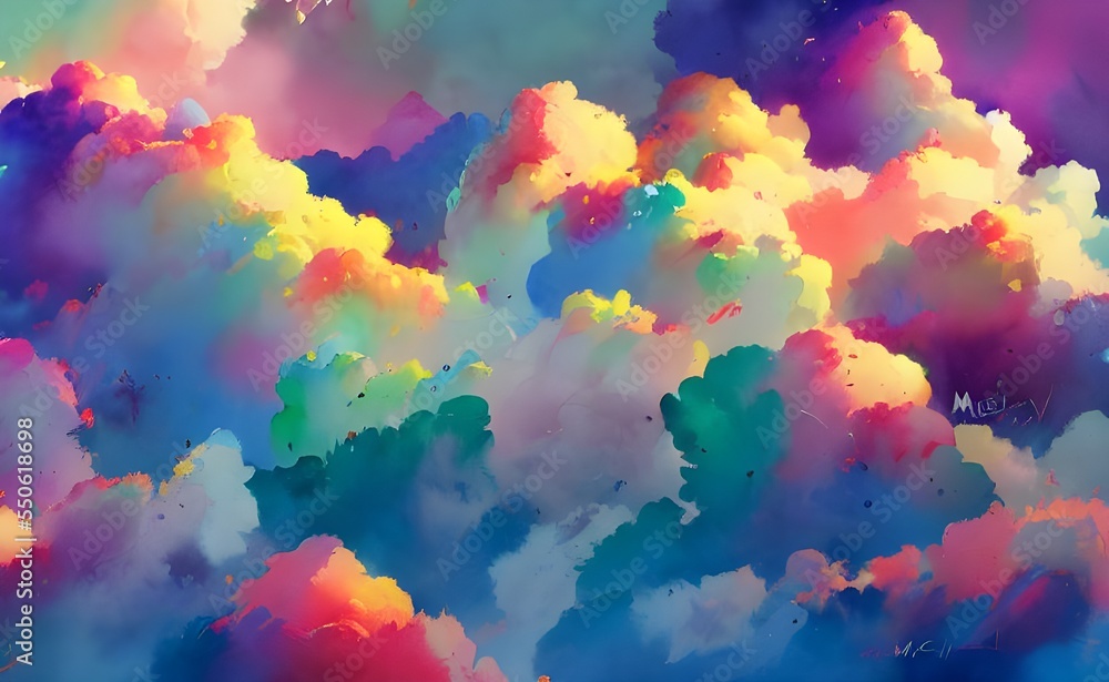 In the sky, there are fluffy clouds that have been painted in different shades of blue. Some areas are lighter while others are darker, and they all blend together beautifully. It looks like someone t In the sky, there are fluffy clouds that have been painted in different shades of blue. Some areas are lighter while others are darker, and they all blend together beautifully. It looks like someone t