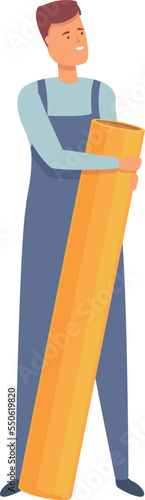 Gas pipe icon cartoon vector. Engineer pipeline. Man character