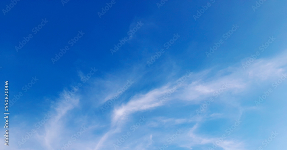 Clear blue sky cloud background. Sky blue background. Summer blue sky cloud gradient light white background. Beauty clear cloudy in sunshine calm bright winter air background.